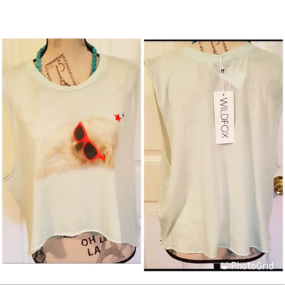 Wildfox Hangover Pup Sleeveless Tank Top